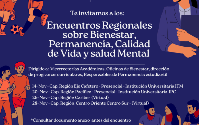 La REDTTU realiza encuentros regionales sobre bienestar y salud mental en noviembre 2024. Participa en las jornadas presenciales y virtuales para instituciones afiliadas. Consulta toda la información en www.website.com #EducaciónSuperior #Bienestar